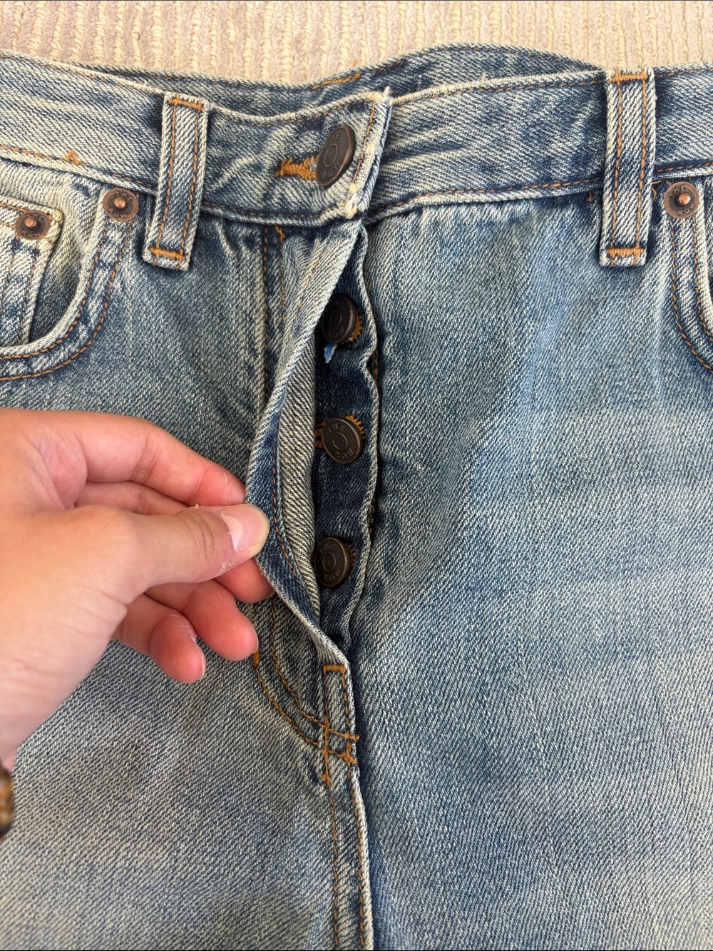 Light Blue Slim Straight Jeans - Picture 2 of 3